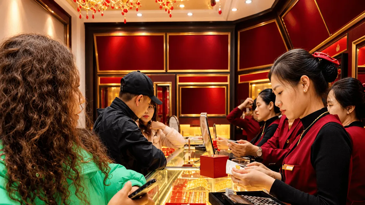 انخفاض ملحوظ في أسعار الذهب لليوم الثاني بفارق 5.2 مليون دونغ فيتنامي للأونصة